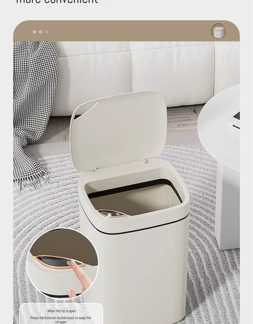 Load image into Gallery viewer, Smart Bathroom Trash Can- White Non-Contact Sensor &amp; Automatic Bagging for Smart Homes 16L
