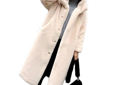 Winter Jacket Women High Quality Faux Rabbit Fur Coat Luxury Long Fur Jacket Overcoat Thick Warm Large Size Female Plush Coats