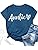 Auntie T Shirt Women Cute Love Heart Print Bless Aunt Tops Tees Casual Short Sleeve Vacation Shirts Tops