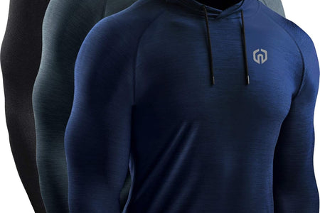 Men'S Dry Fit Athletic Workout Running Shirts Long Sleeve