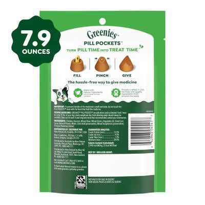 Pill Pockets for Dogs Chicken Flavor Large, Capsule Size Soft Dog Treats, 7.9 Oz, (30 Pk)