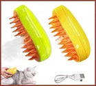 Rechargeable Shedding Hair Spray Hot Steam Easy Pet Grooming Brush for Cat, Dog