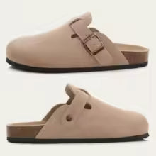 Suede Clogs for Women Men Summer Cork Mules Soft Footbed Sandals with Arch Support New Leisure Fashion Genuine Clogs
