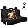 Dog Car Seat Cover, Back Seat Cover for Dogs Pet Car Seat Protector Waterproof Bench Car Seat Cover, Non-Slip Reat Seat Cover Fits Middle Armrest for Most Cars Trucks Suvs - Black