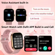 Smart Watch Bluetooth Talk Smartwatch Message Alert Heart Rate Monitor Sports Watch for Android IOS Men Women
